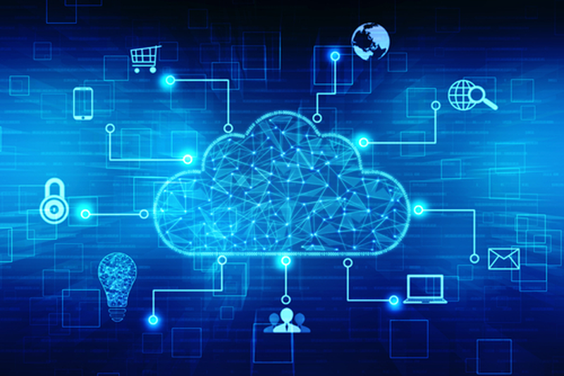 Cloud Solutions - Digital cloud computing concept